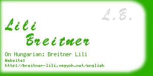 lili breitner business card